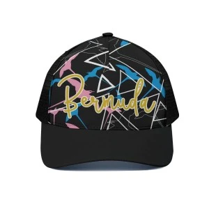 Bermuda Triangle  black baseball  cap 