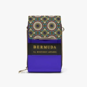 Bermuda African Roots Crossbody Mobile Large Capacity Purse (Blue)