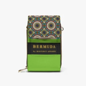 Bermuda African Roots Crossbody Mobile Large Capacity Purse (Green)