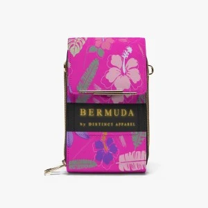 Bermuda Floral  Crossbody Mobile Large Capacity Purse (Pink)