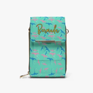 Bermuda Triangle   Crossbody Mobile Large Capacity Purse (Teal)