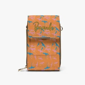Bermuda Triangle  Crossbody Mobile Large Capacity Purse (Orange)