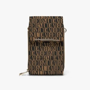 Bermuda Box Crossbody Mobile Large Capacity Purse (Brown )