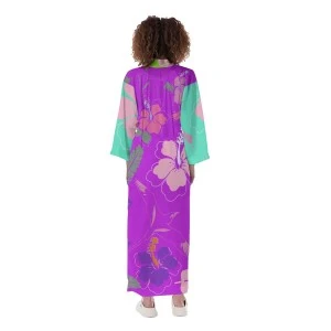 Bermuda Floral Robe (Purple, Teal) 