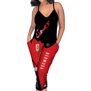 Bermuda Essence Flag Design Romper-Jumpsuit 