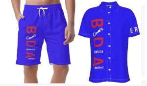 Bermuda Sport Unisex/Mens Shorts Set (Blue&Red)