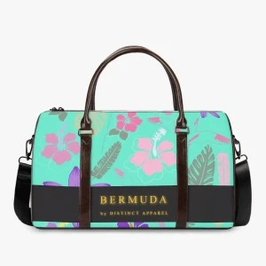 BERMUDA FLORAL LUXURY DUFFLE BAG (TEAL) 