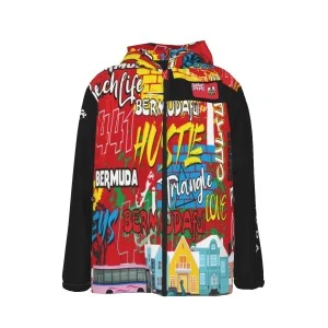 Bermuda Graffiti Jacket (Red & Black) Wind & Raincoat 