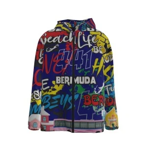 Bermuda Graffiti Jacket (Blue) Wind & Raincoat 