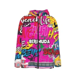 Bermuda Graffiti Jacket (Pink) Wind & Raincoat