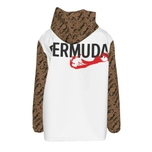 Bermuda Map Jacket (Brown & White) Wind & Raincoat