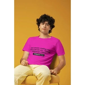 You Can Do ALL Things (Faith) T-shirt - Pink Shirt 