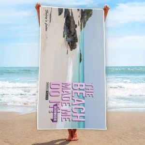 The Beach Made me Do It - Beach Towel (Standard SIZE: 29.5 x 60'') -by Foley's Fotos