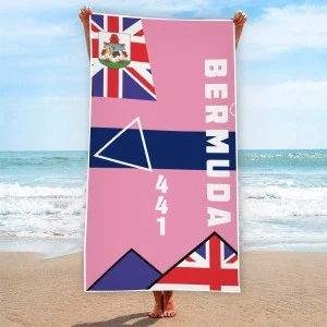 Bermuda Essence Remix - Beach Towel (Standard SIZE: 29.5 x 60'') - National Team Colors