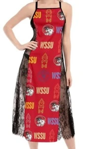 WSSU-INSPIRED CLOCKTOWER LACE COVERUP FOR BEACH DRESS 