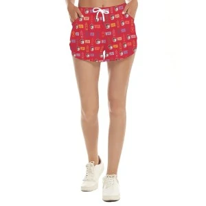 WSSU-INSPIRED CLOCKTOWER - Women's Shorts (Beach Coverup Shorts) RED 