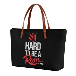 SO HARD TO BE A RAM (WSSU-inspired) WOMEN'S TOTE BAG (ALSO BEACH BAG)- BLACK 