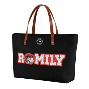 RAMILY (WSSU-inspired) WOMEN'S TOTE BAG (ALSO BEACH BAG)- BLACK