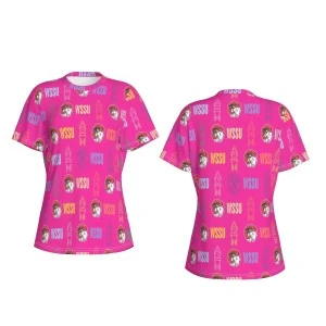 CLOCKTOWER- WSSU-INSPIRED T-SHIRT Collection- WOMEN'S CUT CREW NECK (PINK) 